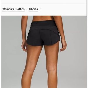 Lululemon Speed Up LR Short 2.5” Lined Shorts